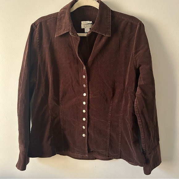 Christopher & Banks Jackets & Blazers - Christopher & Banks cotton corduroy y2K style button front shacket
L